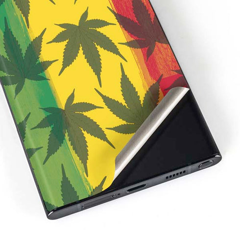 Marijuana Rasta Pattern Galaxy Skins